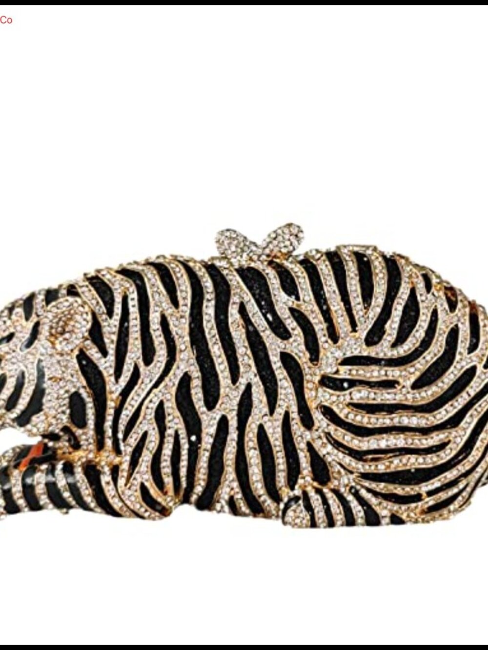 Rhinestone Tiger Clutch Purse Evening Bag Crystal Formal Wedding Minaudiere